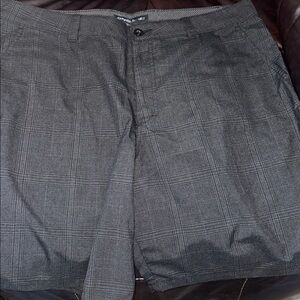 O'Neill Gray Plaid Men's Flat Front Shorts